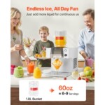 VEVOR Μηχανή Παραγωγής Χιονιού 40KG/24H, Ηλεκτρικό Μηχάνημα Θρυμματισμού Πάγου με Ανοξείδωτη Λεπίδα & Δοχείο 1.8L, Γρήγορη Προ-Ψύξη 90S για Οικιακή Χρήση & Μικρές Συγκεντρώσεις JYNBJFL40KG2DH503001V2 - Image 3