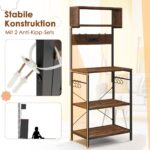 Costway Πολυλειτουργική Μεταλλική Ραφιέρα Κουζίνας με Ηλεκτρική Παροχή JZ10402DE-CF - Image 4