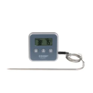 Μαγνητικό Ψηφιακό Θερμόμετρο Κουζίνας με Χρονόμετρο Χρώματος Γκρι Cook Concept KC2053 KC2053-Grey