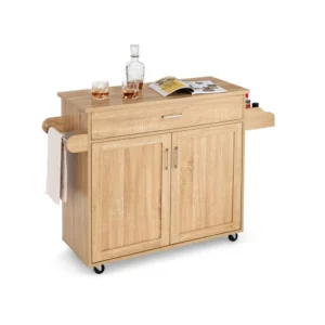 Ξύλινο Τρόλεϊ Κουζίνας 116 x 40 x 85 cm Costway KC51983NA - Image 8