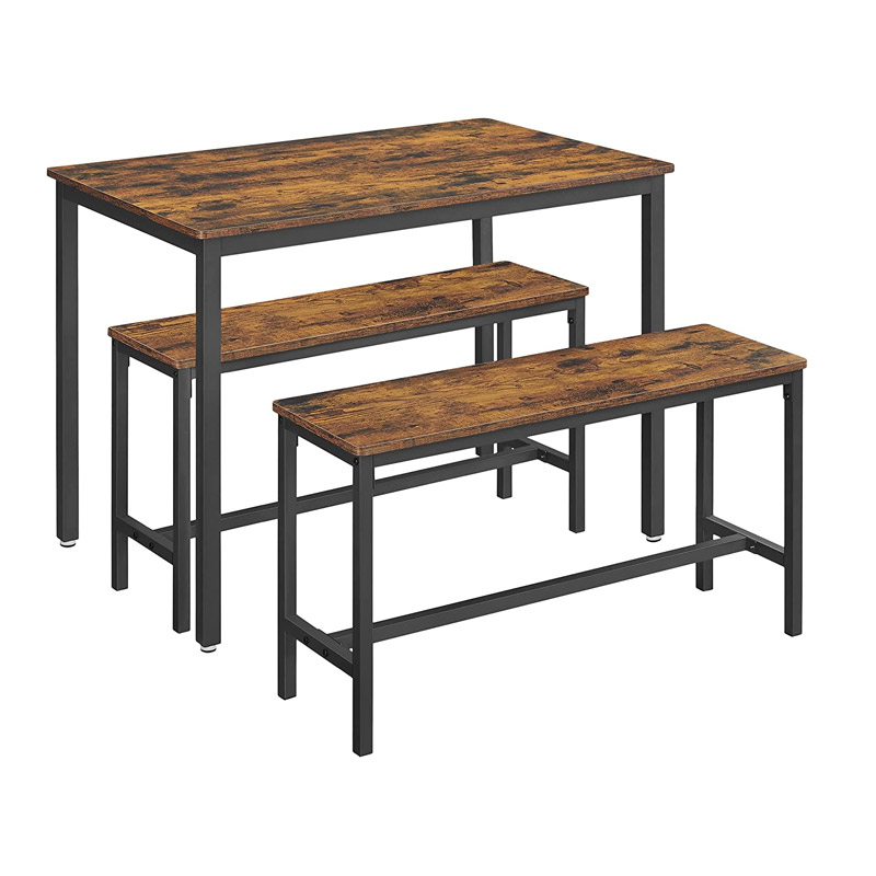 Σετ Μεταλλικό Ορθογώνιο Τραπέζι - Bar 110 x 70 x 75 cm με 2 Πάγκους VASAGLE KDT070B01 Σετ Μεταλλικό Ορθογώνιο Τραπέζι - Bar 110 x 70 x 75 cm με 2 Πάγκους VASAGLE KDT070B01