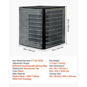 VEVOR Κάλυμμα Κλιματιστικού Διπλής Στρώσης 914 x 1010 mm με Αποσπώμενη Κουκούλα KDZSWLDSZWZPI34LJ001V0 - Image 6