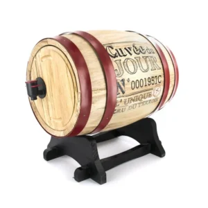 Διανεμητής Κρασιού σε Σχήμα Βαρελιού με Βάση 5 Lt Χρώματος Κόκκινο Cook Concept KV7166 KV7166-Red - Image 3