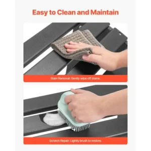 VEVOR Πτυσσόμενο Υποπόδιο Adirondack HDPE Μαύρο KZDADLDKTTBPJARZTV0 - Image 5