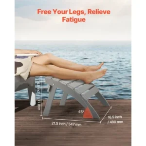 VEVOR Πτυσσόμενο Υποπόδιο HDPE Γκρι KZDADLDKTTBPQPLYBV0 - Image 4