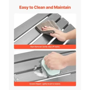 VEVOR Πτυσσόμενο Υποπόδιο HDPE Γκρι KZDADLDKTTBPQPLYBV0 - Image 5