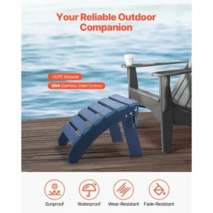 VEVOR Σετ 2 Υποπόδια Adirondack HDPE Μπλε KZDADLDKTTQP1RT1QV0 - Image 2