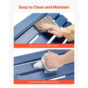 VEVOR Σετ 2 Υποπόδια Adirondack HDPE Μπλε KZDADLDKTTQP1RT1QV0 - Image 5