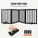 VEVOR  Πτυσσόμενη Καφέ Ελεύθερη Πόρτα Κατοικίδιων 24x80.3 ίντσες KZDMZCWMZSMZLXSCXV0 - Image 4