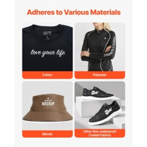 VEVOR Γυαλιστερό Λευκό Θερμοκολλητικό Βινύλιο 304.8 x 7260mm KZMJC12INCH2WRGJM001V0 - Image 4