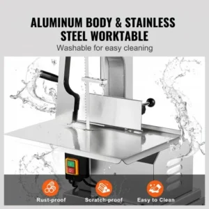 VEVOR 850W Επαγγελματικό Ηλεκτρικό Πριόνι Κρέατος & Οστών από Ανοξείδωτο Ατσάλι  LDSJRJ850WL0LAGK4V2 - Image 4