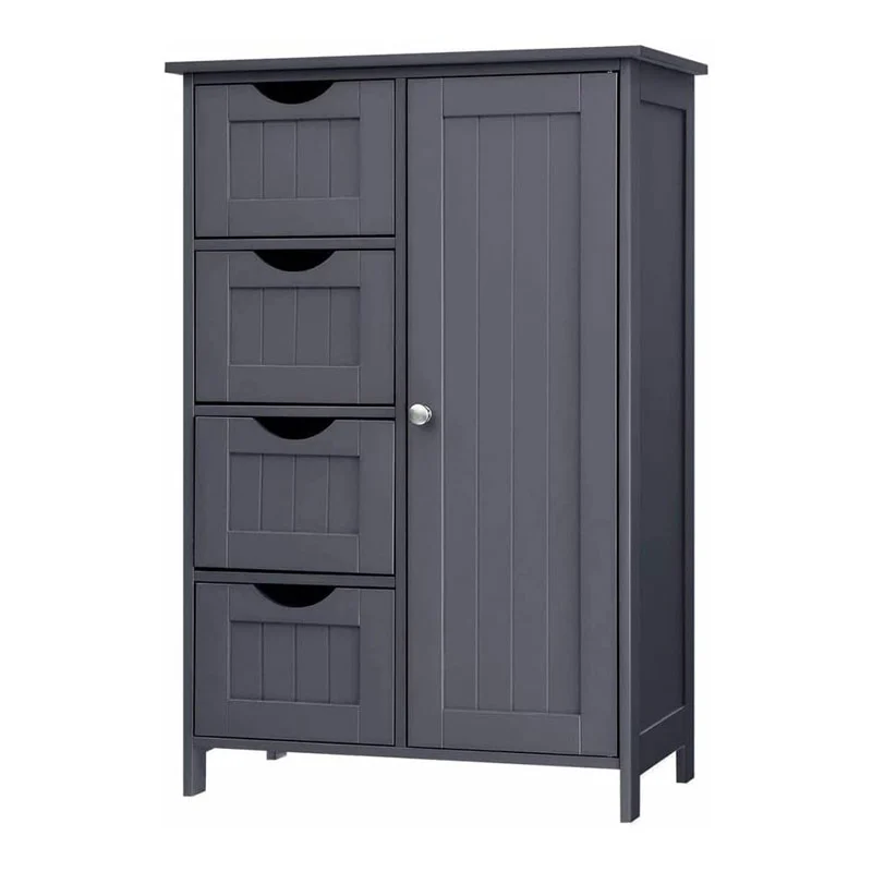 Ντουλάπι Μπάνιου με 4 Συρτάρια 55 x 82 x 30 cm VASAGLE LHC41GY Ντουλάπι Μπάνιου με 4 Συρτάρια 55 x 82 x 30 cm VASAGLE LHC41GY