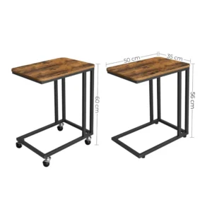 Βοηθητικό Μεταλλικό Τροχήλατο Τραπεζάκι 35 x 50 x 60 cm VASAGLE LNT50X - Image 4