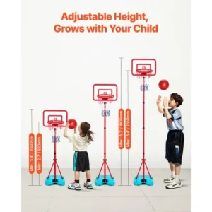 VEVOR Ρυθμιζόμενο Φορητό Παιδικό Μπασκετικό Τέρμα για Παιδιά LSLQJJS190CMOMNSUV0 - Image 2
