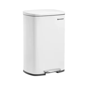 Μεταλλικός Κάδος Απορριμμάτων από Ατσάλι με Σύστημα Soft-Close 50 Lt Songmics LTB101W01 - Image 6