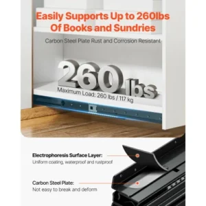 VEVOR Συρόμενοι Οδηγοί Συρταριών 16" Υποσκαφής για Ντουλάπια Σκάλας, Φορτίο 260 Λίβρες LTJHG16YC260XCXUUV0 - Image 3