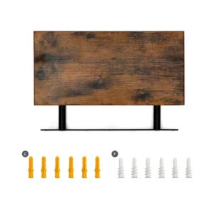 Επιτοίχιο Ξύλινο Ράφι 40 x 20 x 3.8 Χρώματος Σκούρο Καφέ VASAGLE LWS24BX - Image 2