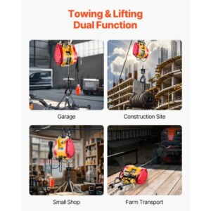 VEVOR 2-σε-1 Φορητός Ηλεκτρικός Βίντσι Ανύψωσης με Ενσύρματο/Ασύρματο Τηλεχειριστήριο MAGKBXSDDHLSHP9W7V2 - Image 4