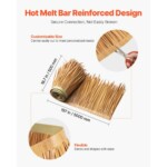 VEVOR Τεχνητή Στέγη Θάτς 1.6x16.4 ft Μεξικάνικη Τίκι Καλύβα Χορτάρι Στέγη MCWDPEWPK19251571001V0 - Image 3