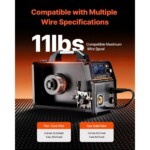 VEVOR Συγκολλητής MIG 160A 4-σε-1 Αερίου/Flux Core MIG/Stick/Lift TIG MIGYXHJ4H1165KC80V2 - Image 5