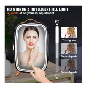 Mini Ηλεκτρικό Ψυγείο Καλλυντικών 6 Lt Ψύξης και Θέρμανσης με Καθρέπτη Μακιγιάζ Χρώματος Μαύρο VEVOR MNBXHSZJMBB6LMOFZV2 - Image 4