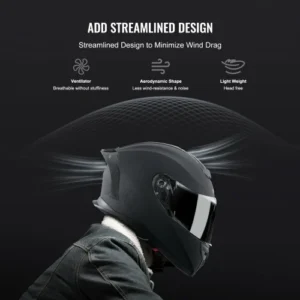 VEVOR Κράνος Μοτοσυκλέτας Πλήρους Προσώπου για Μοτοκρός με Υποδοχή Bluetooth MTCQKOZBMMHSW9UICV0 - Image 4
