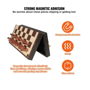 Μαγνητικό Ξύλινο Σκάκι με 34 Πιόνια 29 x 29 x 7 cm VEVOR MZGJXQ12YCSSTUH2IV0 - Image 3