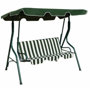 Costway  Κούνια Κήπου 3 Θέσεων με Σκίαστρο Πράσινη 172 x 154 x 110 εκ. OP70491GN - Image 4