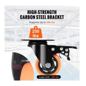 Σετ Περιστρεφόμενα Ροδάκια Βαρέως Τύπου για Έπιπλα 452 Kg 4 τμχ VEVOR PBJLCSJAZ4J27UKMWV0 - Image 5