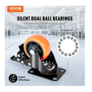 Σετ Περιστρεφόμενα Ροδάκια Βαρέως Τύπου για Έπιπλα 452 Kg 4 τμχ VEVOR PBJLCSJAZ4J27UKMWV0 - Image 6