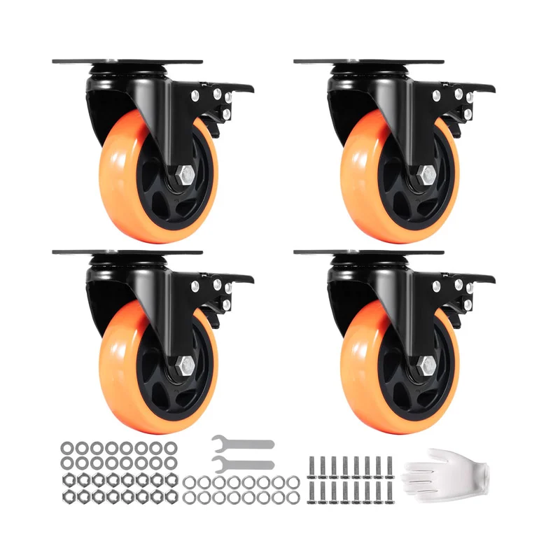 Σετ Περιστρεφόμενα Ροδάκια Βαρέως Τύπου για Έπιπλα 636 Kg 4 τμχ VEVOR PBJLCSJAZ4J3LNWL1V0 Σετ Περιστρεφόμενα Ροδάκια Βαρέως Τύπου για Έπιπλα 636 Kg 4 τμχ VEVOR PBJLCSJAZ4J3LNWL1V0
