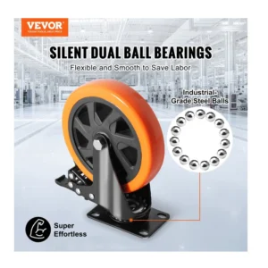 Σετ Περιστρεφόμενα Ροδάκια Βαρέως Τύπου για Έπιπλα 1272 Kg 4 τμχ VEVOR PBJLCSJAZ4J56BOYXV0 - Image 4