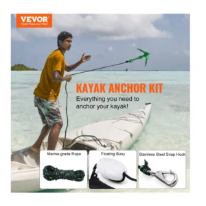 Πτυσσόμενη Άγκυρα για Κανό Καγιάκ από Χυτοσίδηρο 1.5 Kg με Σχοινί και Σημαδούρα VEVOR PHTMYJTPSG35NCT7KV0 - Image 8