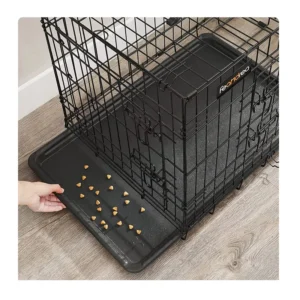 Αναδιπλούμενο Μεταλλικό Κλουβί Σκύλου με 2 Πόρτες 122 x 74.5 x 80.5 cm Feandrea PPD48H - Image 2