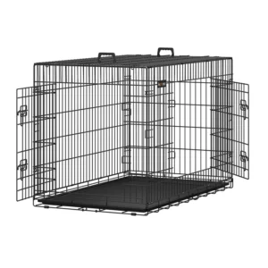 Αναδιπλούμενο Μεταλλικό Κλουβί Σκύλου με 2 Πόρτες 122 x 74.5 x 80.5 cm Feandrea PPD48H - Image 9