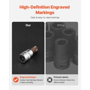 VEVOR Σετ Καρυδάκια Torx 34 Τεμαχίων T6-T70 S2 Ατσάλι PTTT143812TO3PNXZV0 - Image 5