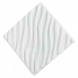 VEVOR Πάνελ Τοίχου 3D 12-Τεμαχίων 50x50cm PVC 32τ.π. Κυματιστό Ματ Λευκό PVC3DQBXDYSJMJDM0V0 - Image 8