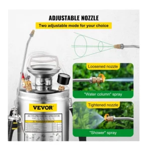 Ψεκαστήρας Χειρός Πίεσης από Ανοξείδωτο Ατσάλι 4 Lt VEVOR PWQBXG4L000000001V0 - Image 3