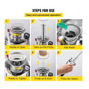 Ψεκαστήρας Χειρός Πίεσης από Ανοξείδωτο Ατσάλι 4 Lt VEVOR PWQBXG4L000000001V0 - Image 5