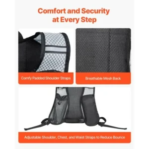 VEVOR Ελαφρύ Σακίδιο Ενυδάτωσης 2L για Ποδηλασία, Πεζοπορία, Τρέξιμο QBKSDBHS00001CNILV0 - Image 5