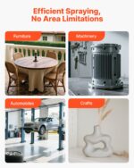 VEVOR Πιστόλι Βαφής HVLP με Βαρύτητα, 3 Μπεκ (1.3/1.4/1.7mm), Χωρητικότητα 600ml, 220 x 100 x 370 mm QDPQZLSPQHVLG05WZ001V0 - Image 5