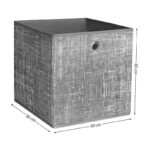 Σετ Πτυσσόμενα Υφασμάτινα Κουτιά Αποθήκευσης 30 x 30 x 30 cm 6 τμχ Χρώματος Γκρι Songmics RFB02LG-3 - Image 5