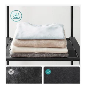 Μεταλλική Ανοιχτή Ντουλάπα με 3 Ράφια και 3 Ράγες 138 x 43 x 182 cm Songmics RYG025B02 - Image 2