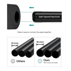 Μεταλλική Ανοιχτή Ντουλάπα με 3 Ράφια και 3 Ράγες 138 x 43 x 182 cm Songmics RYG025B02 - Image 3