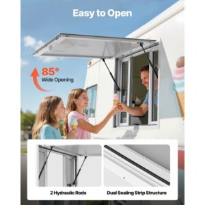 VEVOR Παράθυρο Εξυπηρέτησης με Τέντα 92x92 cm για Food Truck της VEVOR SCFWCK3636YCAFA9Y001V0 - Image 3