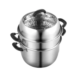 Ανοξείδωτη Κατσαρόλα Ατμού 3 Επιπέδων 28 cm VEVOR SCZG28CM0000NDJSGV0 - Image 8