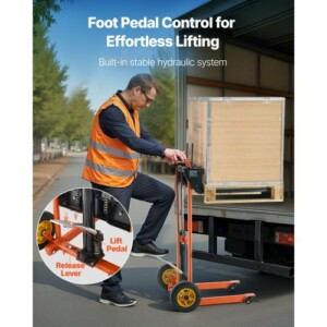 VEVOR Ανυψωτικός Χειροκίνητος Στοίβακας 450 lbs Καρότσι-Παλαντέζα 35.8 ιντσών SDDGC450LBS3UTPCG001V0 - Image 3
