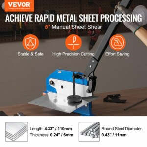 VEVOR Χειροκίνητος Κοπτήρας Μετάλλου HS-5 από Q235 για Χοντρό Ατσάλι για Κατασκευές & DIY Εφαρμογές SDJBQ5YC14ZD7IUX8V0 - Image 2