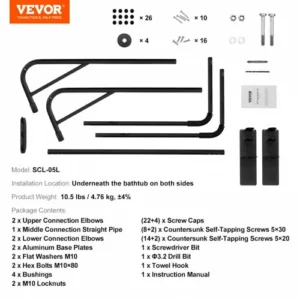 VEVOR Ανυψωτήρας Καλύμματος Υδρομασάζ, Ρυθμιζόμενος για Ορθογώνιες Μπανιέρες και Σπα  SDSLCTX00000JG2D1V0 - Image 6