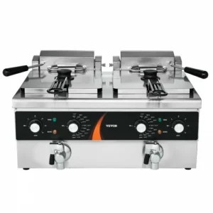 VEVOR Επαγγελματική Ηλεκτρική Φριτέζα Πάγκου 3000W Διπλή Δεξαμενή 2x9Qt/8.5L SGDZGYTGK0004OIJ9V2 - Image 8